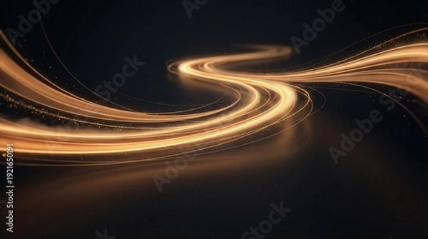 Obraz Futuristic Luminous Lines with Deep Perspective