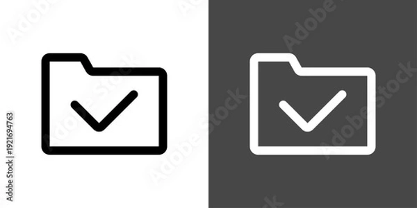 Obraz シンプルなフォルダアイコン　チェック　保存