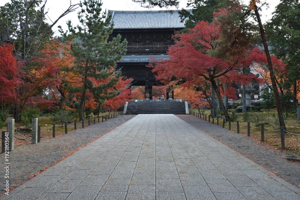 Obraz 秋の南禅寺　三門(京都市左京区)