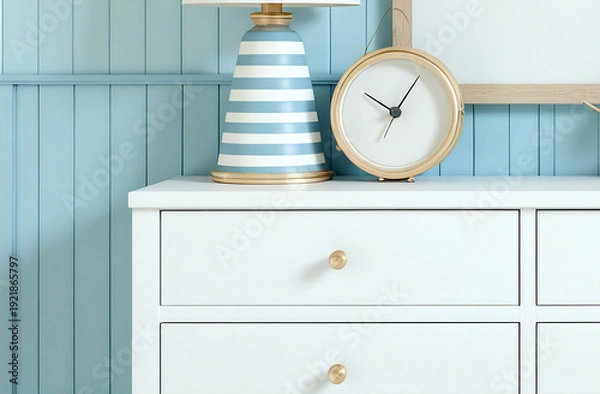 Obraz antique clock on a wooden table