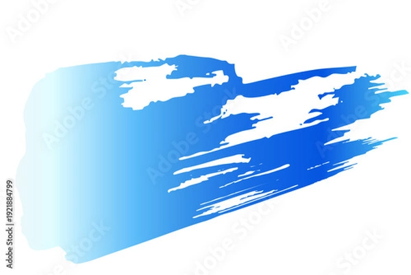 Obraz 和風の筆タッチで描いた青い波のベクター背景イラスト素材