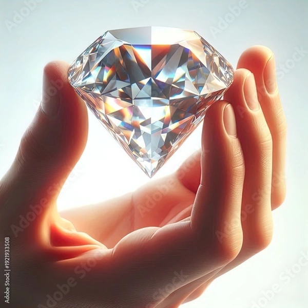 Obraz hand with diamond