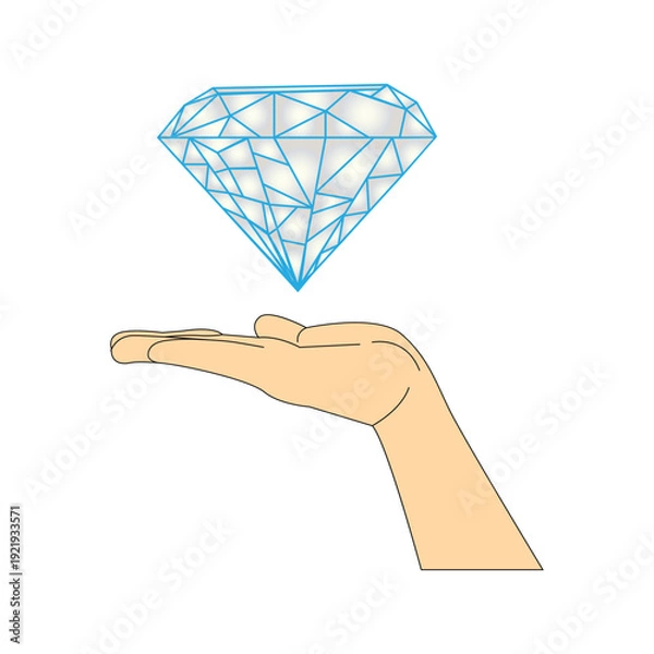 Obraz hand holding a diamond