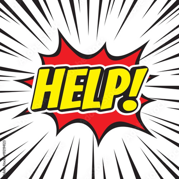 Obraz Cartoon comic graphic design for HELP