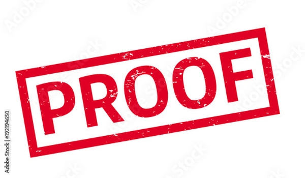 Obraz Proof rubber stamp. Grunge design with dust scratches. Effects can be easily removed for a clean, crisp look. Color is easily changed.
