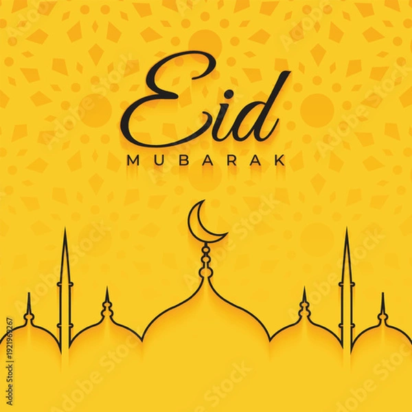 Obraz Vector Eid Mubarak Festival Template Design Background