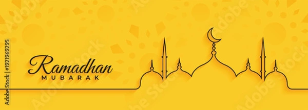 Obraz Vector Eid Mubarak Festival Banner Template Design Background