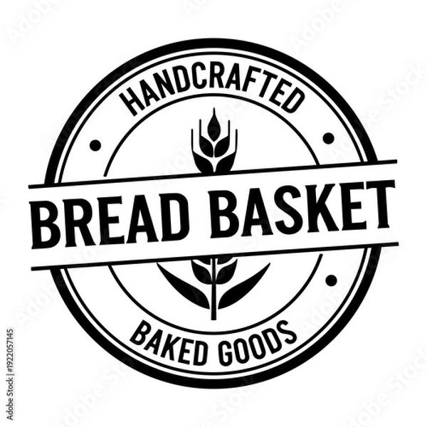 Obraz Bread Basket Vector Logo Design 