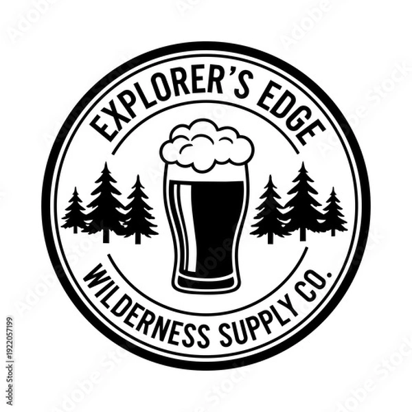 Obraz Explorer Edge Vector Logo Design PNG