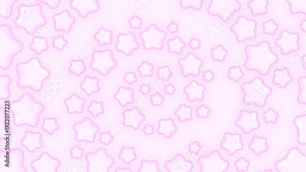 Obraz 螺旋状に広がる立体的な星の可愛い背景