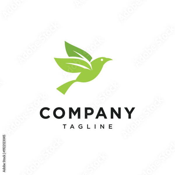 Obraz Flying Nature Leaf Bird Logo Icon Vector