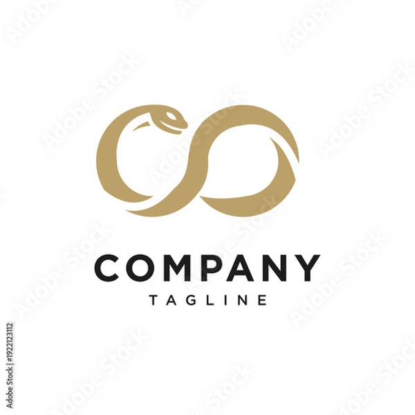 Obraz Infinity Snake Simple Logo Icon Vector