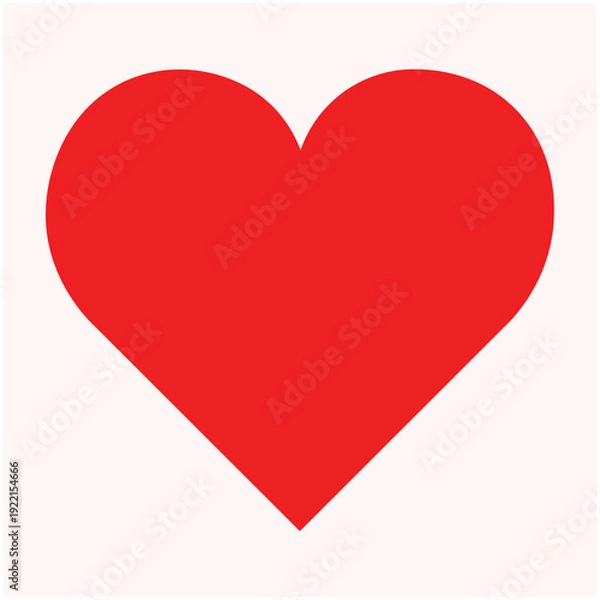Fototapeta Red heart icon vector.