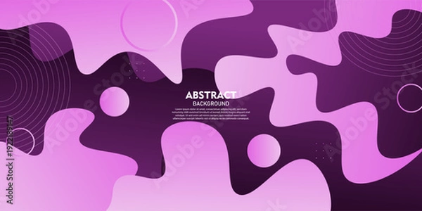 Obraz Purple abstract background. Simple and elegant liquid wave pattern element banner design concept. Vector Eps10