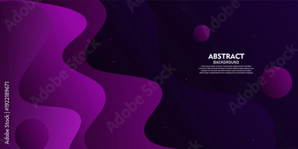 Obraz Abstract fluid wave background design with purple elements. Shape pattern element style concept. Vector Eps10