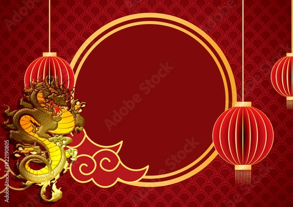 Obraz フレーム　中華風なデザイン