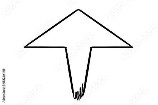 Obraz 勢いよく　上に向かう矢印
