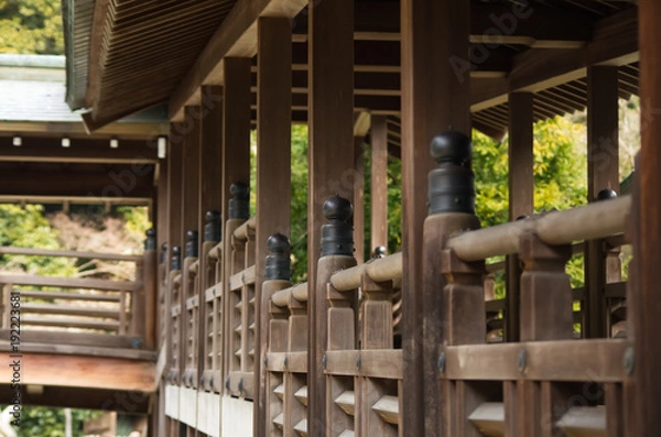 Fototapeta お寺の渡り廊下