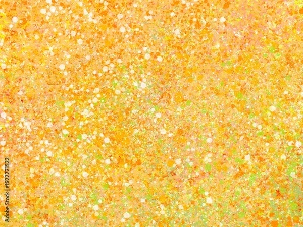 Obraz 点画で描いた華やかなオレンジ色の背景イラスト