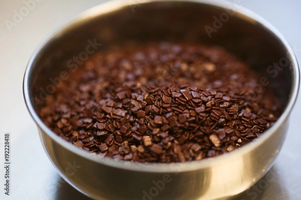 Fototapeta Chocolate chips close-up