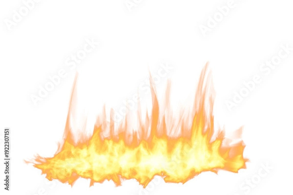 Obraz fire flames isolated on white background