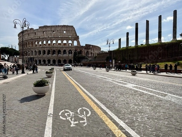 Obraz Rzym; droga do Koloseum