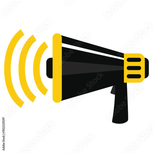 Obraz Megaphone loudspeaker flat vector icon