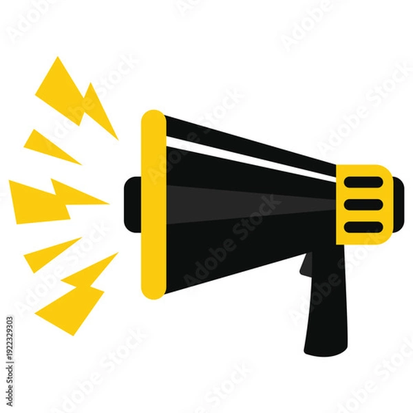 Obraz Loud Megaphone Announcement Vector Icon