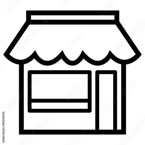 Obraz Retail Storefront Line Art Icon