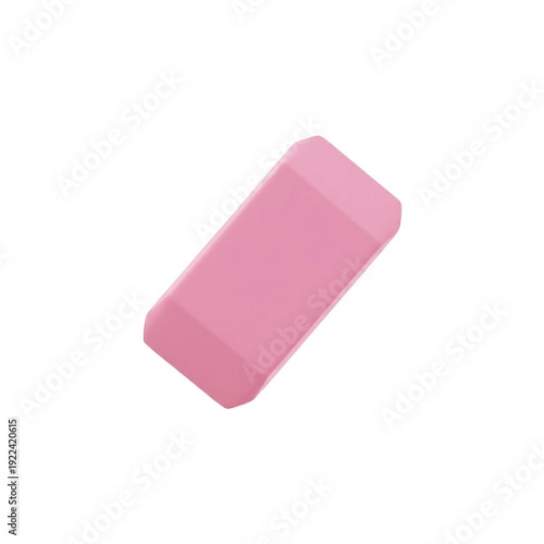 Obraz Pink Rectangular Eraser with Rounded Edges