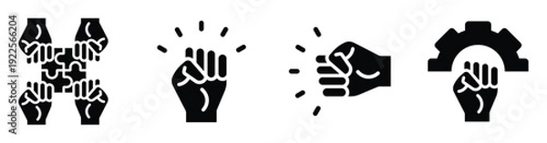 Obraz Creative Idea and Partnership Vector Collection