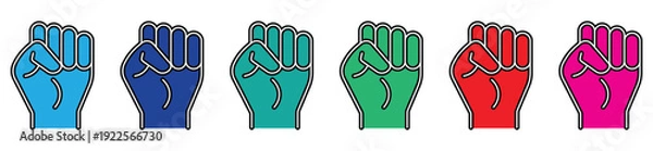 Obraz Protest Fist Symbol Vector Collection