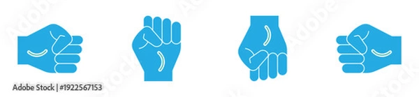 Obraz Rock Paper Scissors Hand Gesture Icon Set