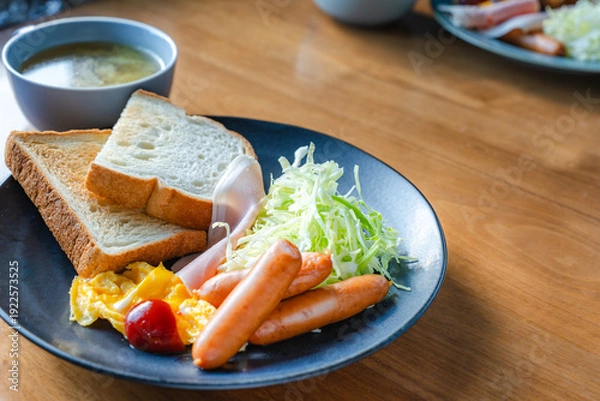 Obraz スープ付き洋朝食ワンプレート