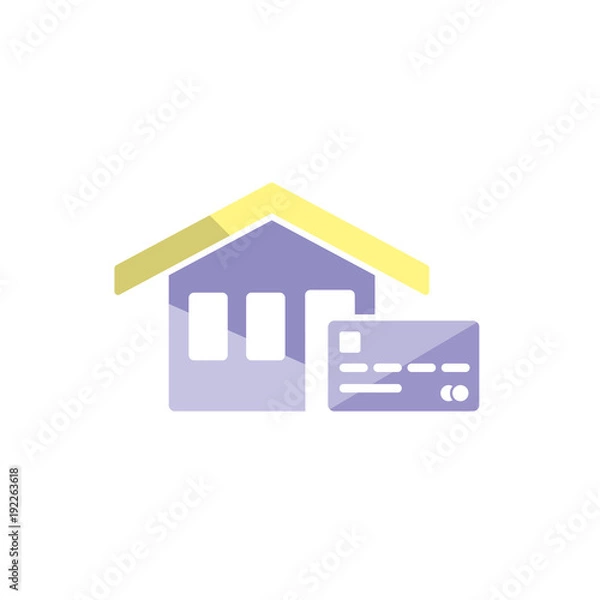 Obraz Card House Logo Icon Design