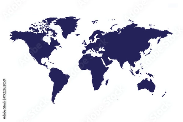 Obraz world map on white background