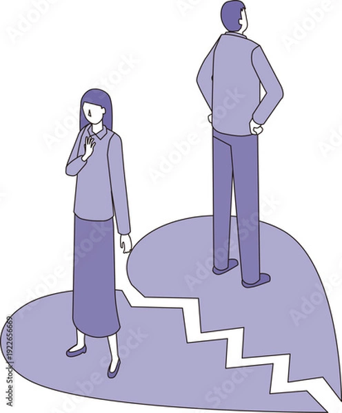 Obraz 別れる男女