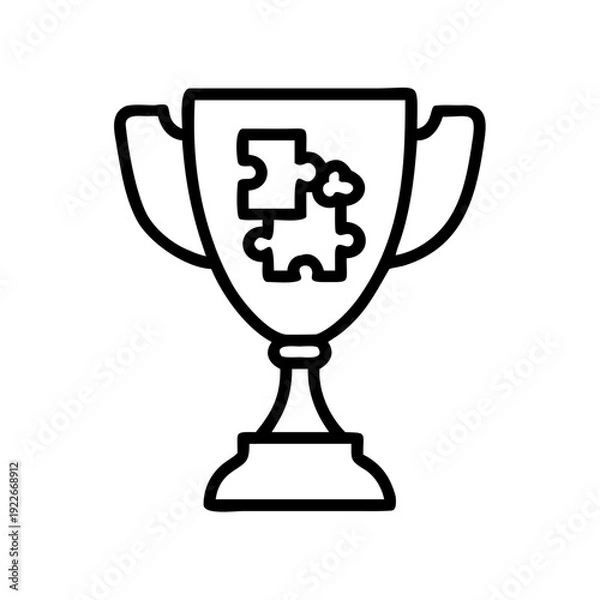 Obraz Puzzle Trophy Achievement Icon