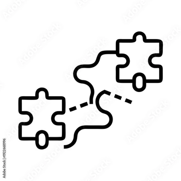 Obraz Strategic Puzzle Path Icon