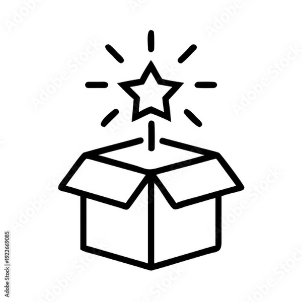 Obraz Think Outside The Box Icon