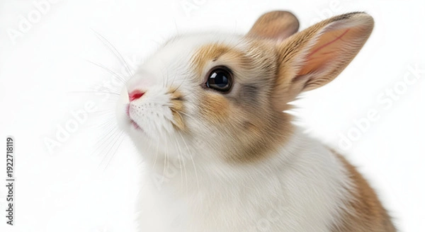Obraz Cute Bunny Isolated on White