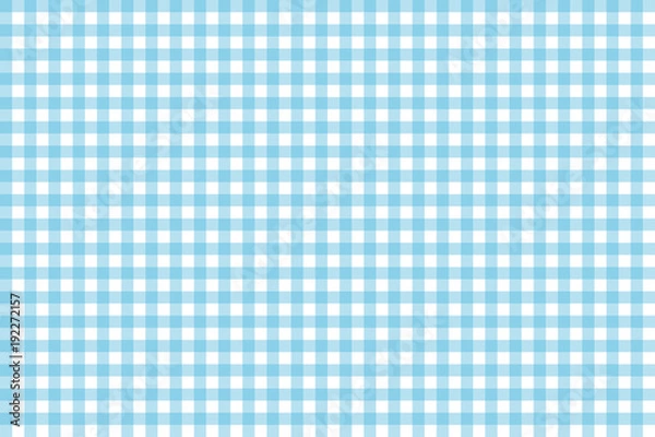 Obraz Pattern for blue checkered tablecloth, seamless. Vector illustration.