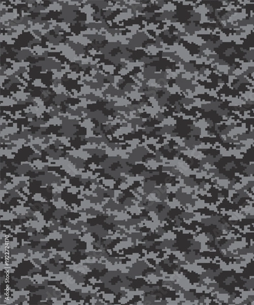 Obraz Digital  Military Pixel Camouflage gray tones background pattern