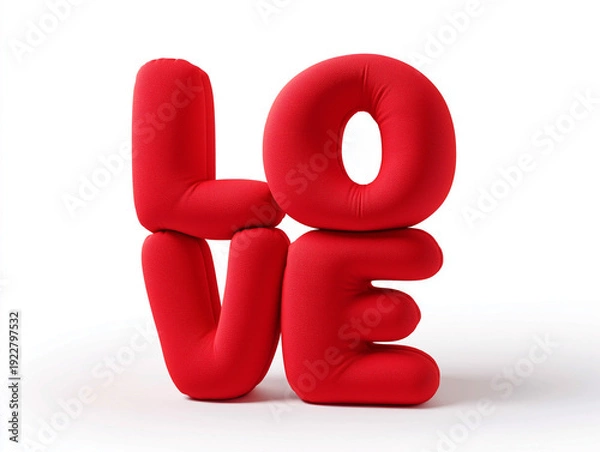 Obraz ラブをクッションで表した素敵なグラフィック