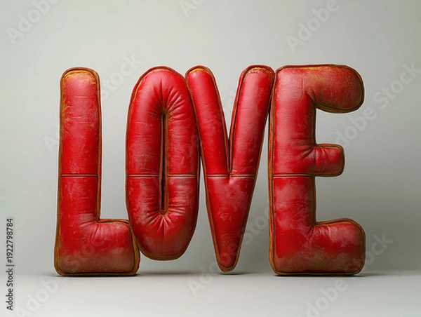 Obraz ラブをクッションで表した素敵なグラフィック