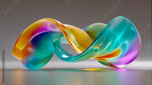 Obraz クリスタルでできたアブストラクトオブジェ