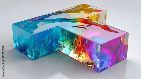 Obraz クリスタルでできたアブストラクトオブジェ