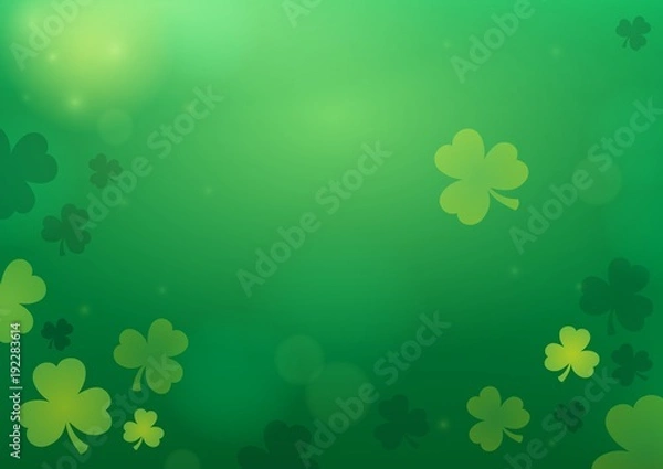 Fototapeta Three leaf clover abstract background 2