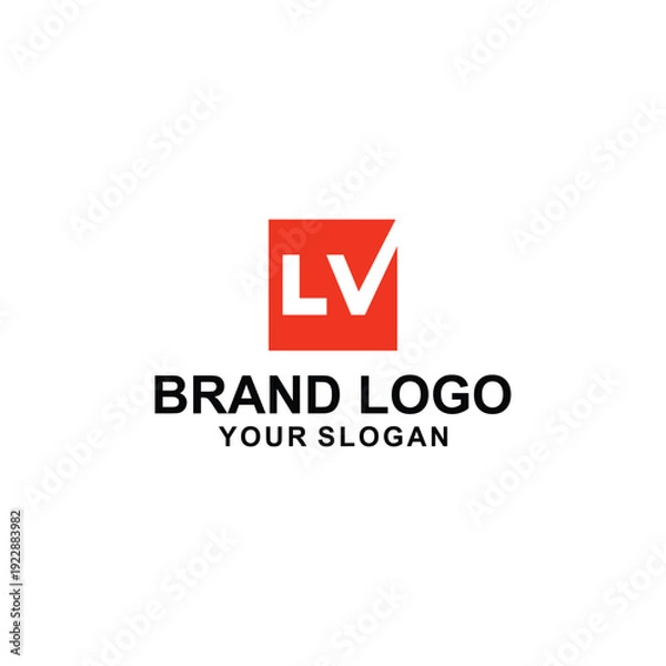 Obraz lv logo vector illustration