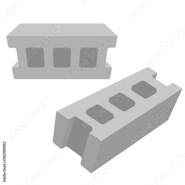 Obraz コンクリートブロックのイラスト